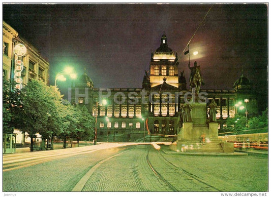 The National Museum - Paraha - Prague - Czechoslovakia - Czech - used 1975 - JH Postcards