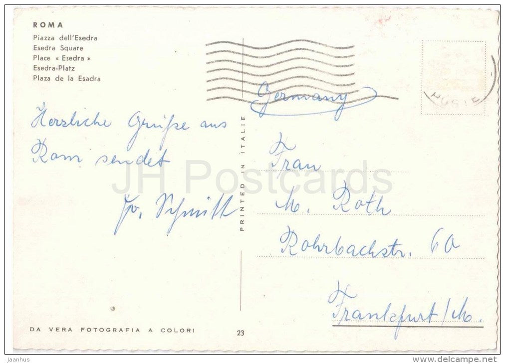 Piazza dell´Esedra - Esedra Square - fountain - trolleybus - Roma - Rome - 23 - Italia - Italy - used - JH Postcards