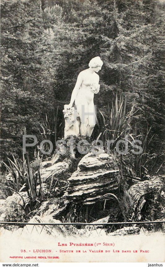 Luchon - Statue de la Vallee du Lys dans le Parc - 95 - old postcard - 1910 - France - used - JH Postcards