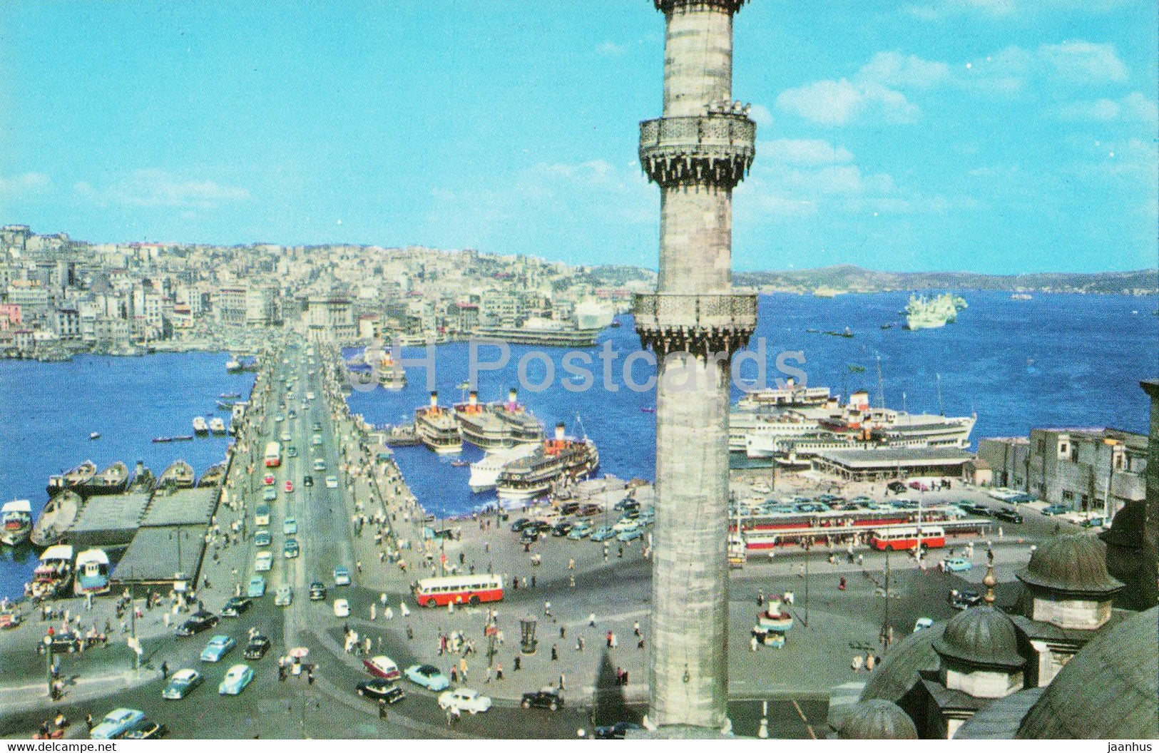 Istanbul - The Galata Bridge - ship - 25 - Turkey - unused - JH Postcards