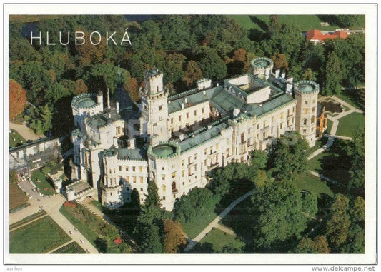 Hluboka castle - Czech Republic - used 2002 - JH Postcards