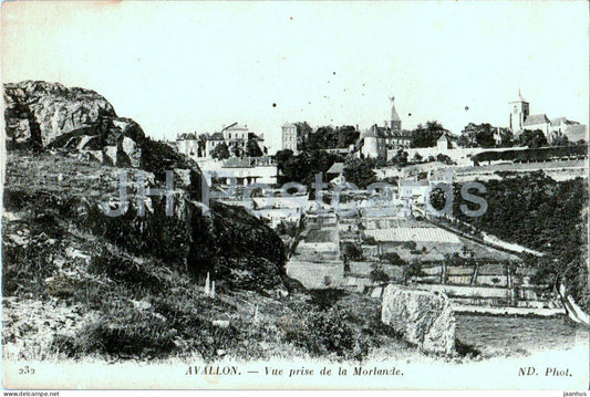 Avallon - Vue prise de la Morlande - 232 - old postcard - 1917 - France - used - JH Postcards