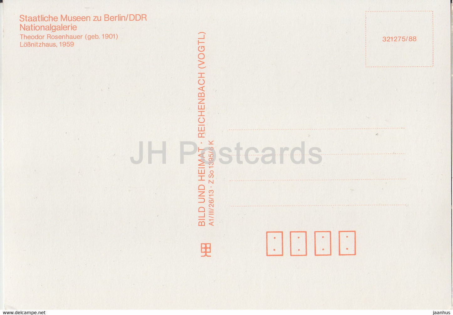 Gemälde von Theodor Rosenhauer - Lossnitzhaus - Deutsche Kunst - Deutschland - unbenutzt