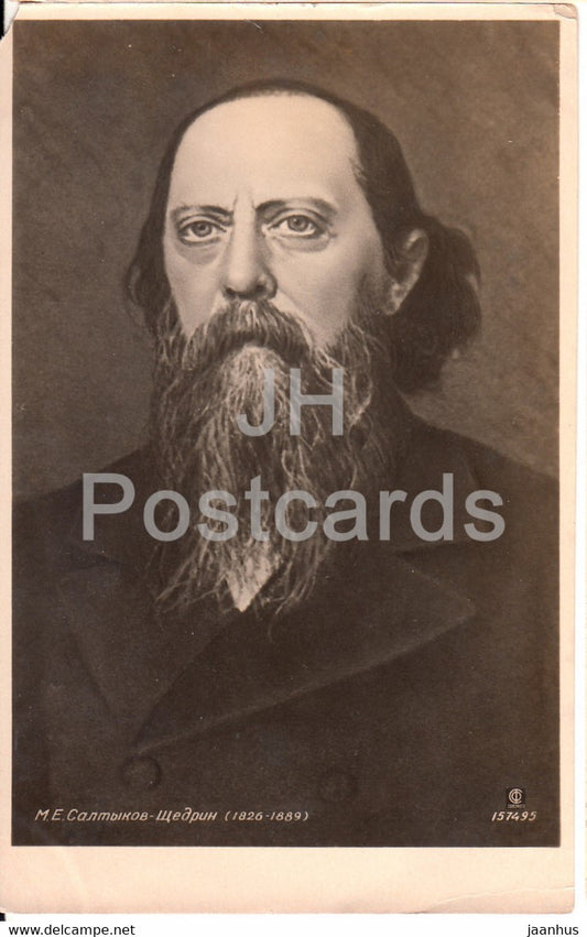 Russian writer Mikhail Saltykov-Shchedrin - 1936 - old postcard - Russia USSR - unused - JH Postcards