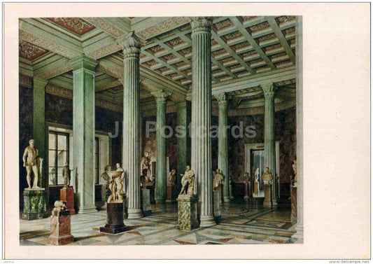 Hall of Ancient Sculpture - The New Hermitage - St. Petersburg - Leningrad - 1975 - Russia USSR - unused - JH Postcards