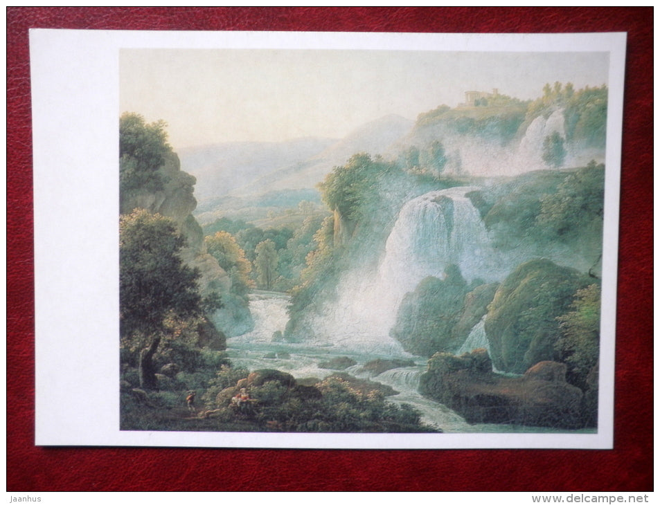 painting by Fyodor Matveyev , Falls at Tivoli , 1810 - russian art - unused - JH Postcards