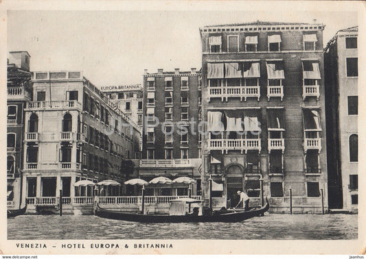 Venezia - Venice - Hotel Europa & Britannia - old postcard - 1938 - Italy - used - JH Postcards