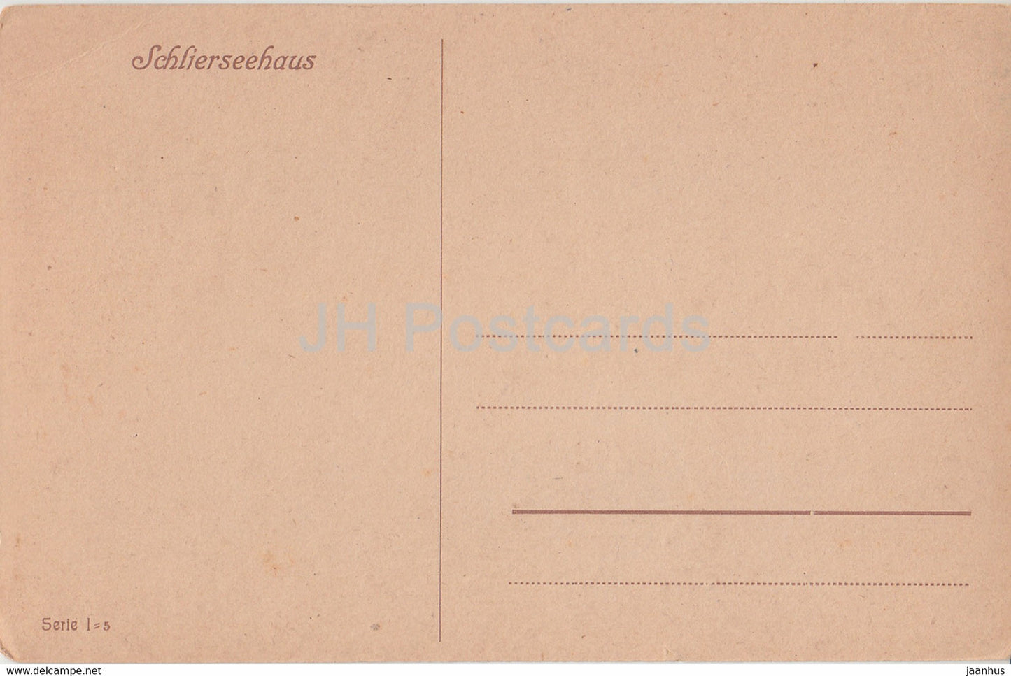 Schlierseehaus - illustration - cow - Serie 1 - old postcard - Germany - unused