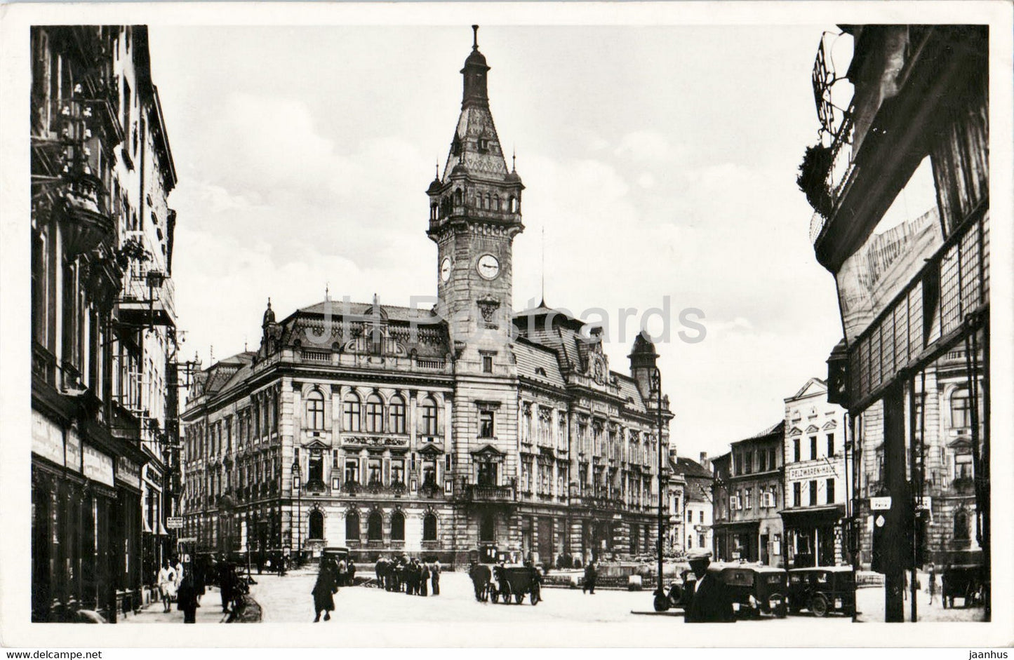 Jagerndorf - Krnov - Adolf Hitler Platz - old postcard - 1939 - Czech Republic - used - JH Postcards