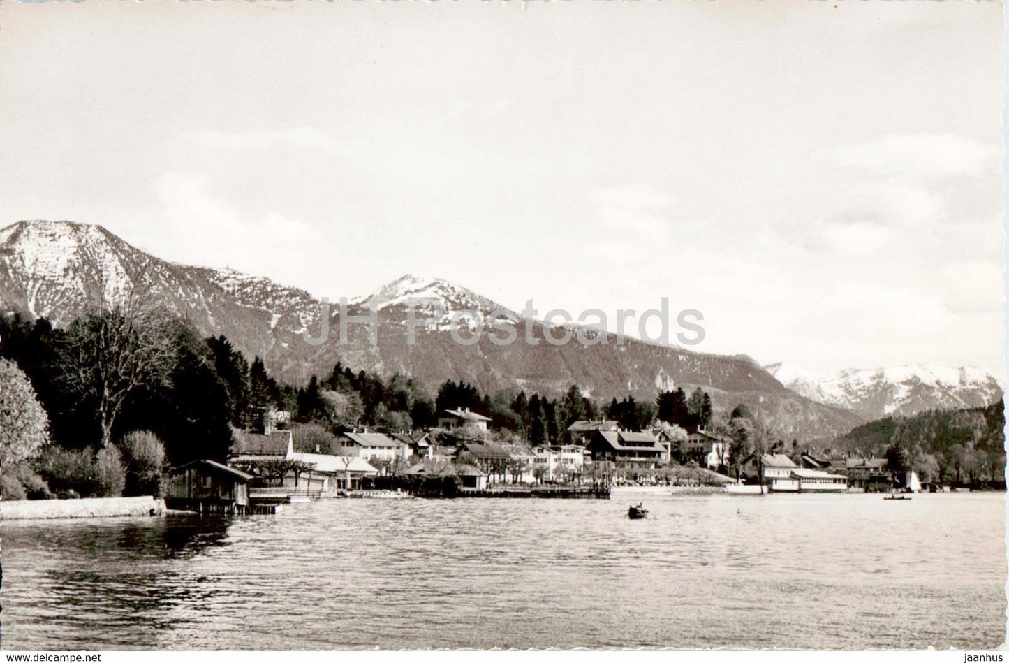 Tegernsee mit Wallberg u Blauberge - old postcard - 1955 - Germany - used - JH Postcards