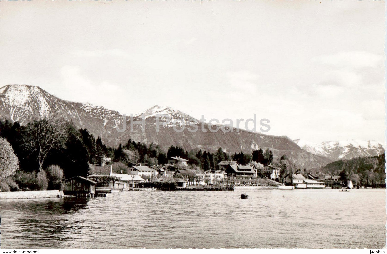Tegernsee mit Wallberg u Blauberge - old postcard - 1955 - Germany - used - JH Postcards