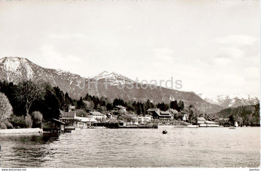 Tegernsee mit Wallberg u Blauberge - old postcard - 1955 - Germany - used - JH Postcards