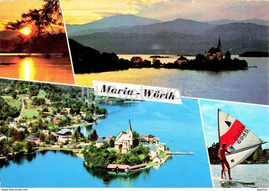 Urlaubsparadies Maria Worth - Worthersee - windsurfing - Austria - unused - JH Postcards