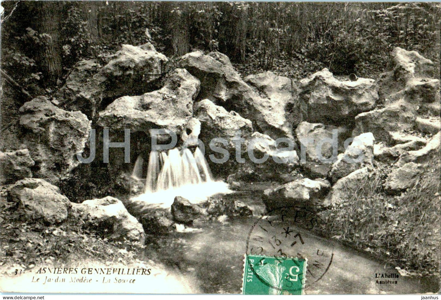 Asnieres Gennevilliers - Le Jardin Modele - La Source - 33 - old postcard - 1914 - France - used - JH Postcards