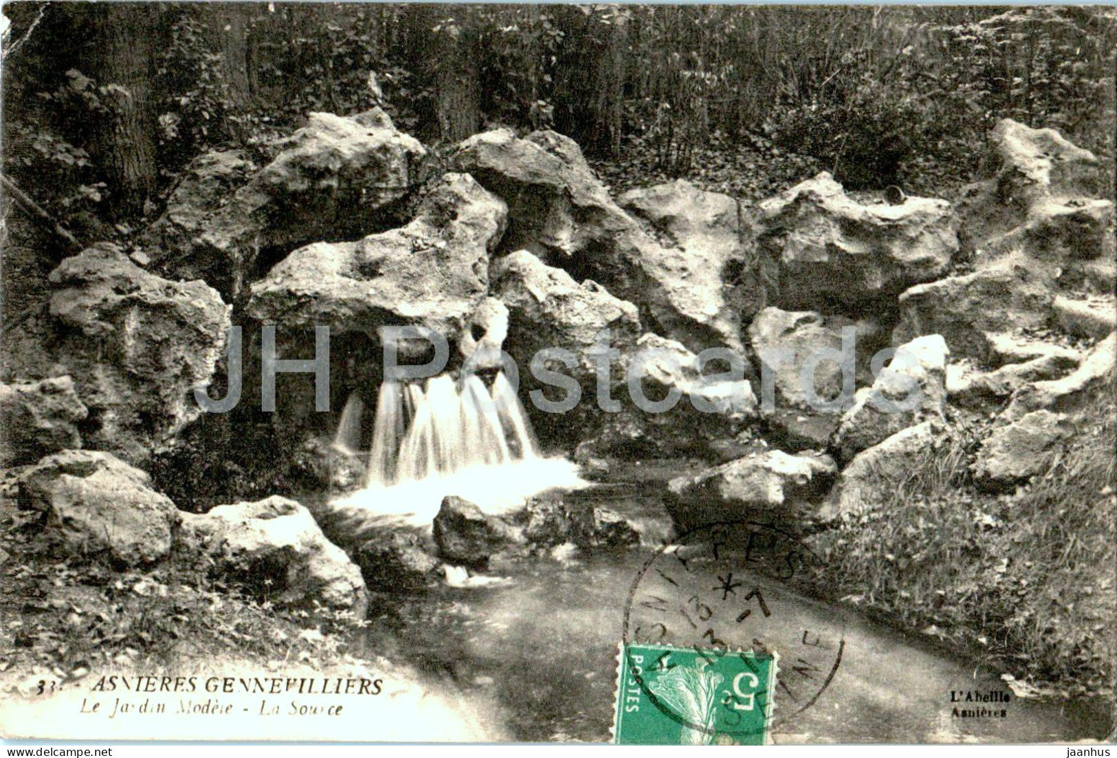 Asnieres Gennevilliers - Le Jardin Modele - La Source - 33 - old postcard - 1914 - France - used - JH Postcards