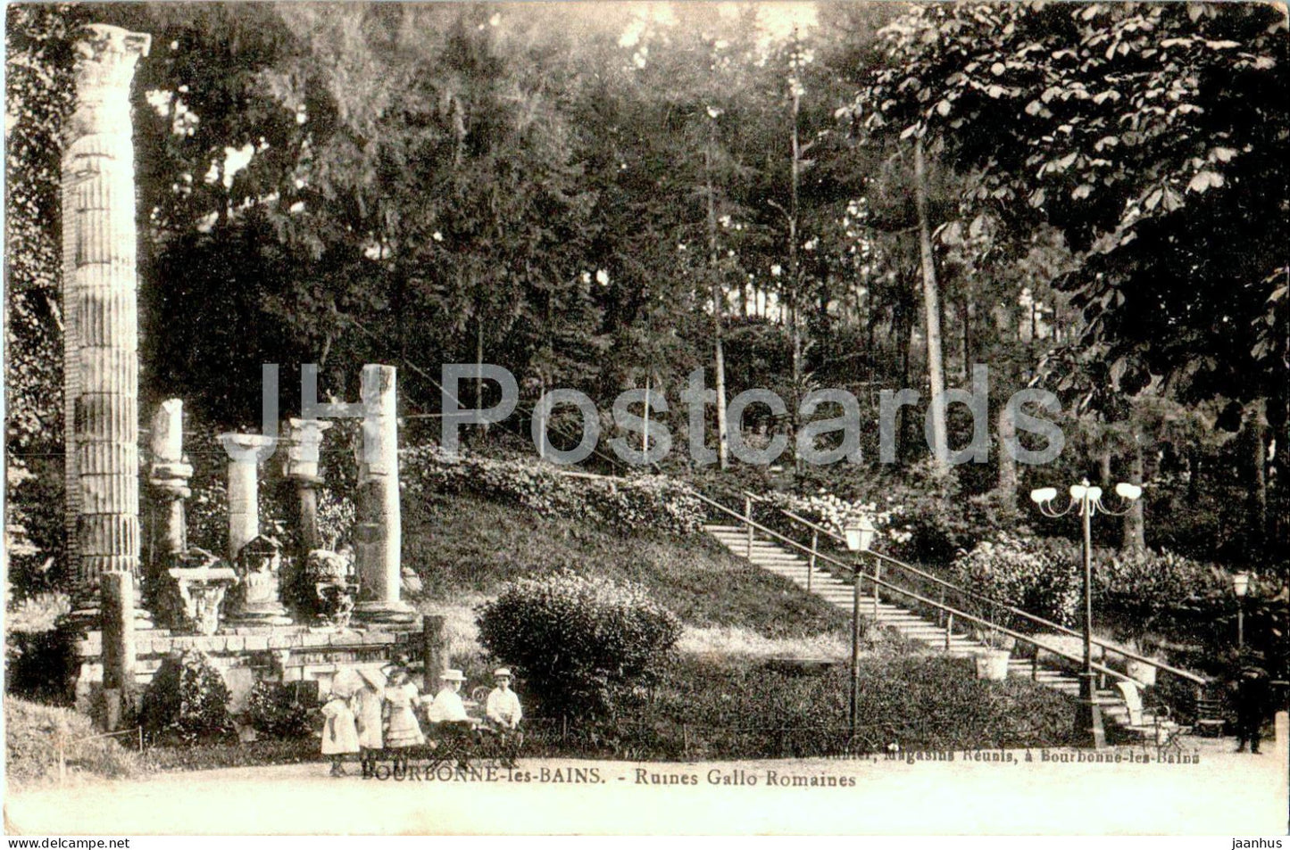 Bourbonne les Bains - Ruines Gallo Romaines - old postcard - 1928 - France - used - JH Postcards