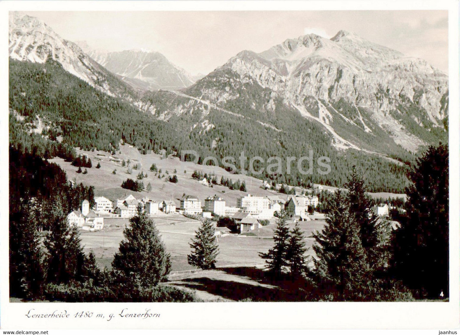 Lenzerheide 1480 m Lenzerhorn - 1939 - old postcard - Switzerland - used - JH Postcards