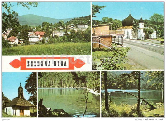 Zelezna Ruda - Klatovy district - church Czechoslovakia - Czech - unused - JH Postcards
