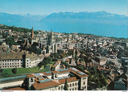 Lumieres et couleurs sur le Lac Leman - Lausanne et les Alpes - 13441 - 1974 - Switzerland - used - JH Postcards