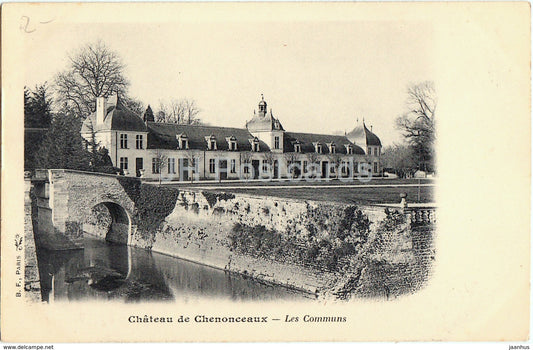 Chateau de Chenonceaux - Les Communs - castle - old postcard - France - used - JH Postcards