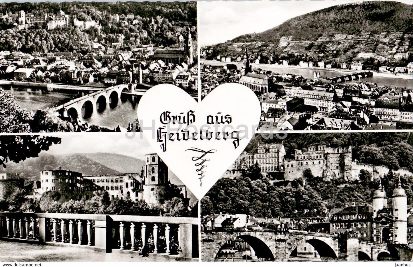 Gruss aus Heidelberg - Fotoprint - old postcard - Germany - unused - JH Postcards