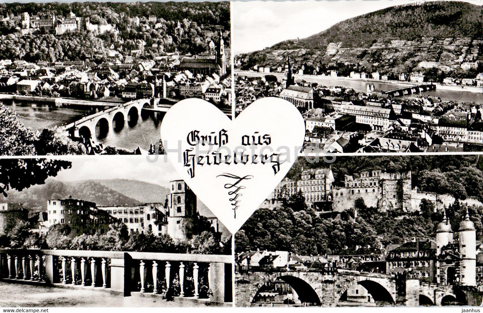 Gruss aus Heidelberg - Fotoprint - old postcard - Germany - unused - JH Postcards