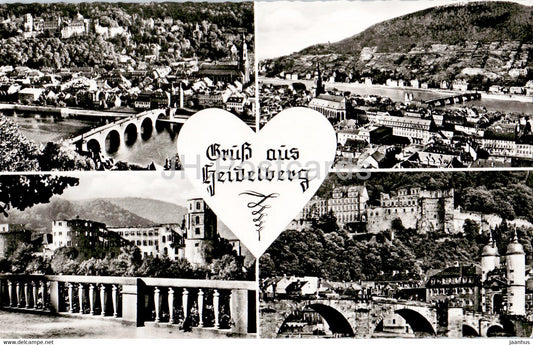 Gruss aus Heidelberg - Fotoprint - old postcard - Germany - unused - JH Postcards