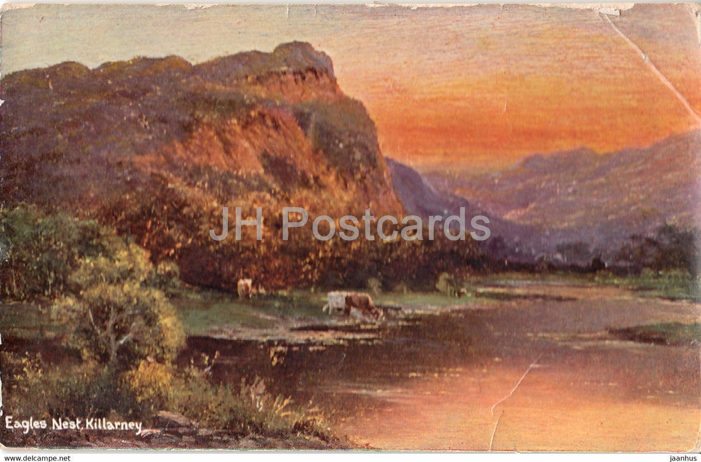 Killarney - Eagles Nest - old postcard - 1908 - Ireland - used - JH Postcards