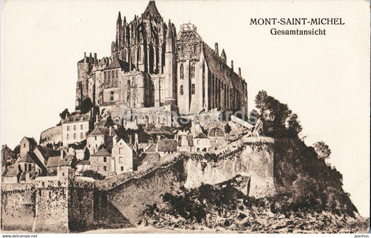 Mont Saint Michel - Gesamtansicht - Kriegsjahr 1914/15 - old postcard - France - used - JH Postcards