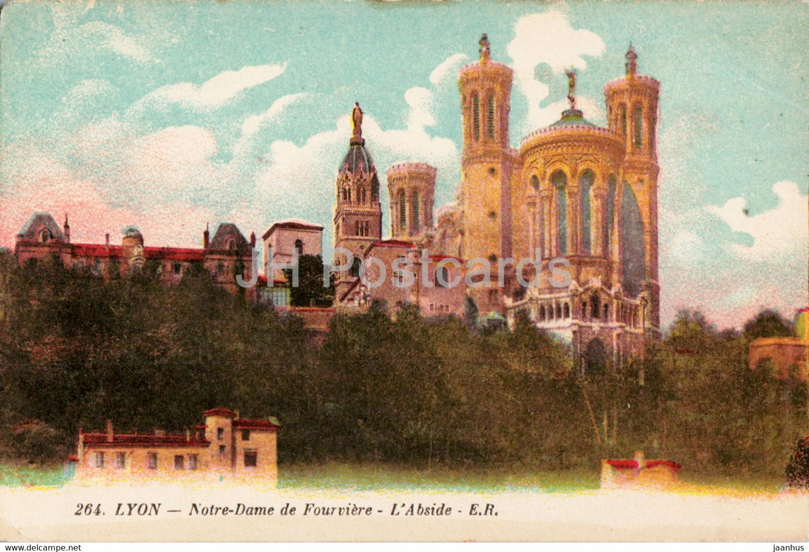 Lyon - Notre Dame de Fourviere - L'Abside - cathedral - 264 - old postcard - France - unused - JH Postcards