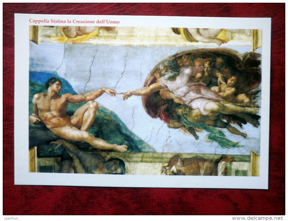 Capella Sistina - Sistine Chapel - The Creation of Adam by Michelangelo - Rome - Italy - unused - JH Postcards