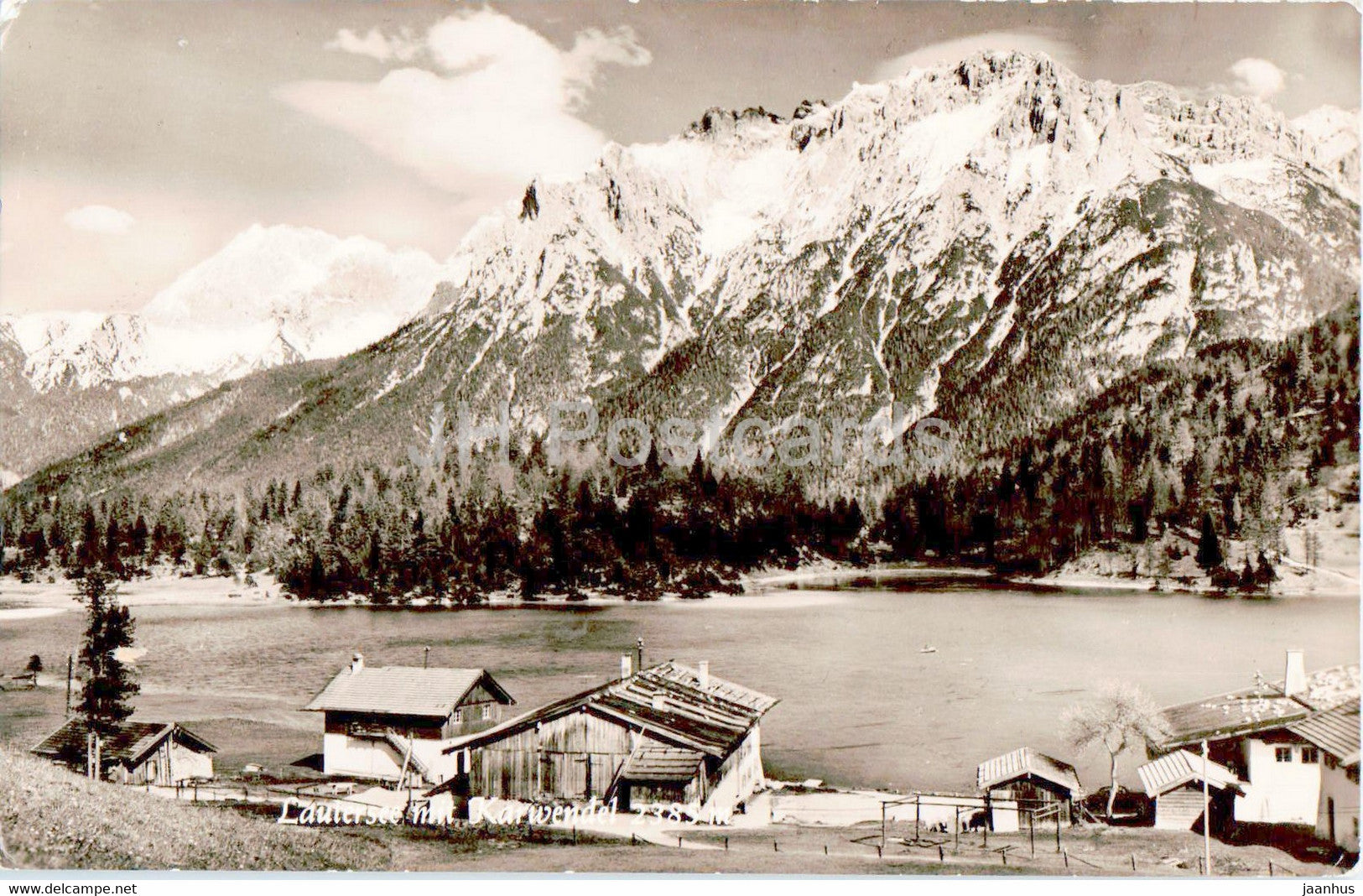 Lautersee mit Karwendel 2385 m - old postcard - 1966 - Germany - used - JH Postcards