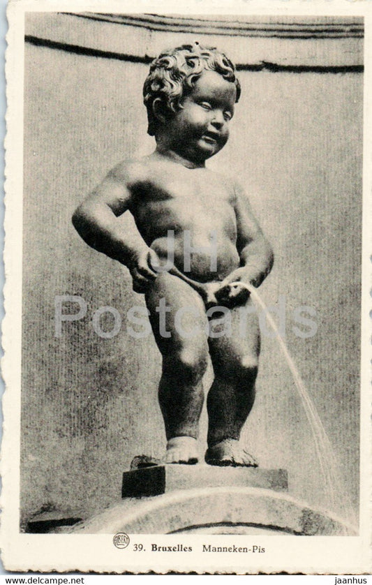 Bruxelles - Brussels - Manneken Pis - 39 - old postcard - Belgium - unused - JH Postcards
