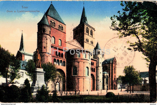 Trier - Dom u Liebfrauenkirche - 52807 - church - old postcard - 1921 - Germany - used - JH Postcards