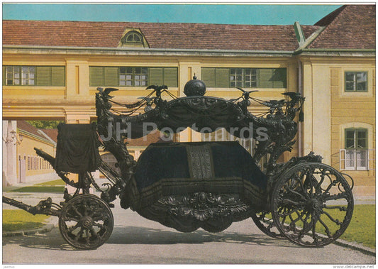 The Black Funeral Car of the Court of Vienna - Kunsthistorisches Museum - Wien - Vienna - Austria - unused - JH Postcards