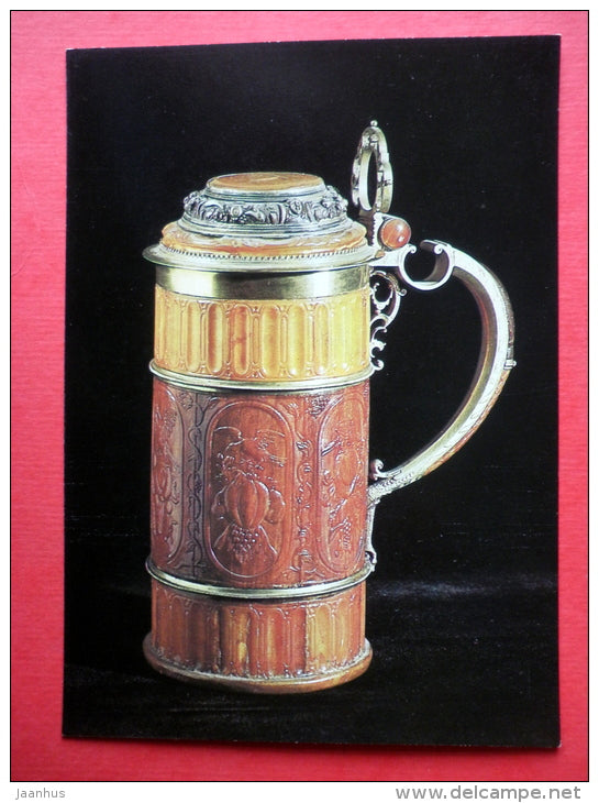 Mug , XVIII century Germany , amber - Moscow Kremlin Armoury - 1982 - Russia USSR - unused - JH Postcards