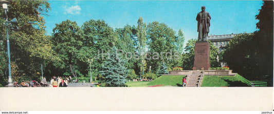 Kyiv - Kiev - monument to Ukrainian Writer T. Shevchenko - 1974 - Ukraine USSR - unused - JH Postcards