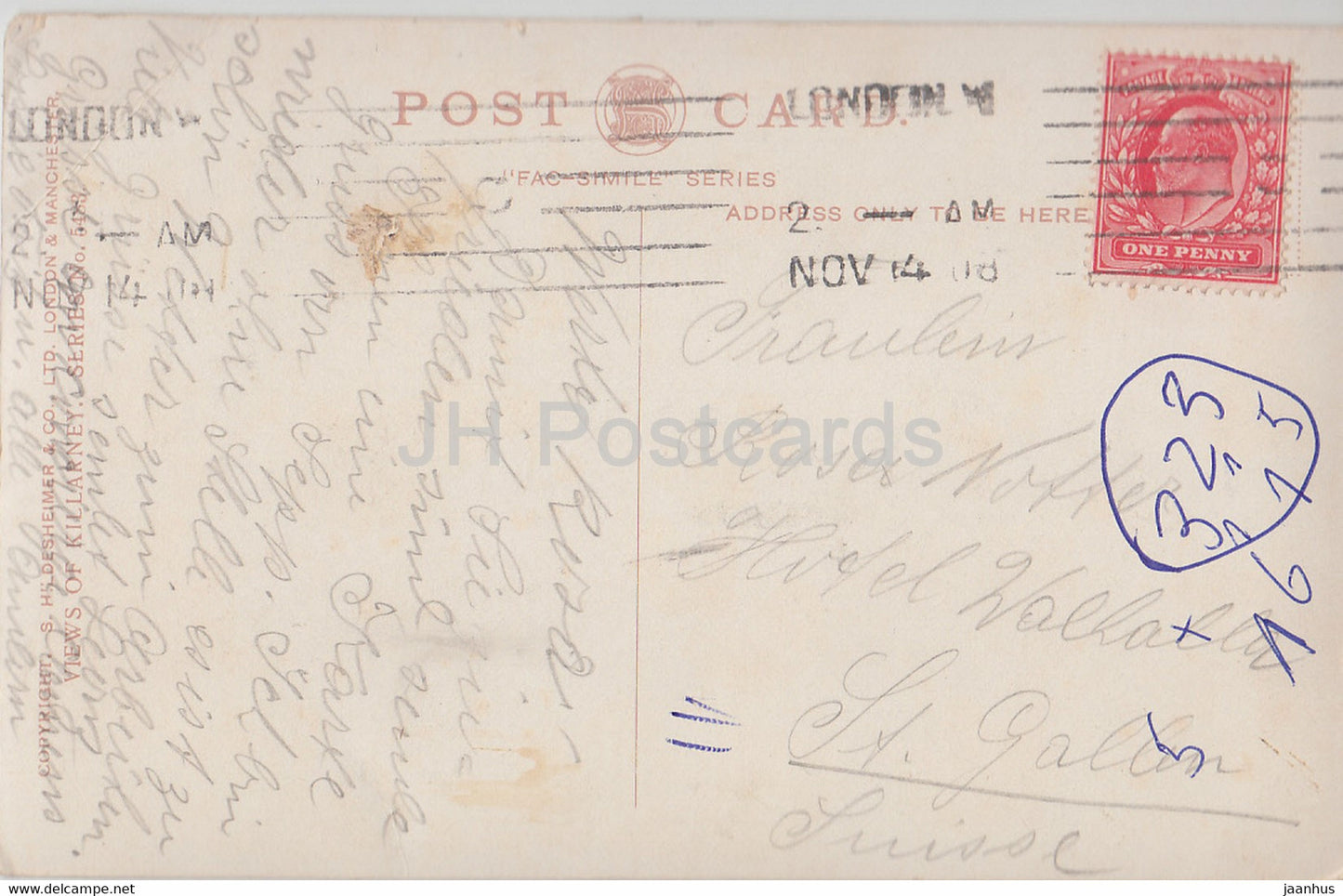 Killarney - Eagles Nest - carte postale ancienne - 1908 - Irlande - utilisé
