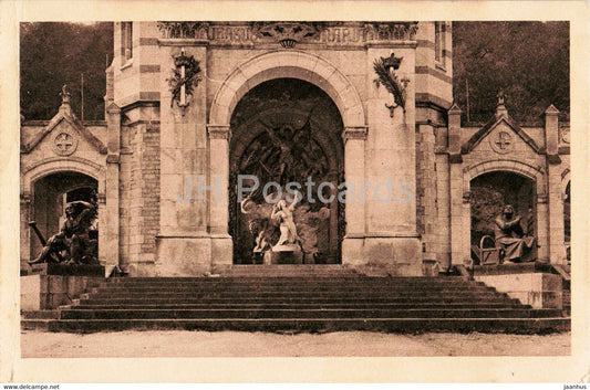 Domremy la Pucelle - Le Porche de la Basilique - Vue d'ensemble - 6 - old postcard - 1929 - France - used - JH Postcards
