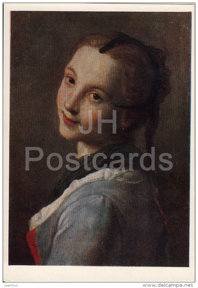 painting by Pietro Rotari - Young Woman - Italian art - 1959 - Russia USSR - unused - JH Postcards