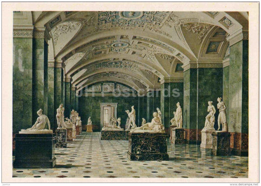 First hall of modern sculpture - The New Hermitage - St. Petersburg - Leningrad - 1975 - Russia USSR - unused - JH Postcards