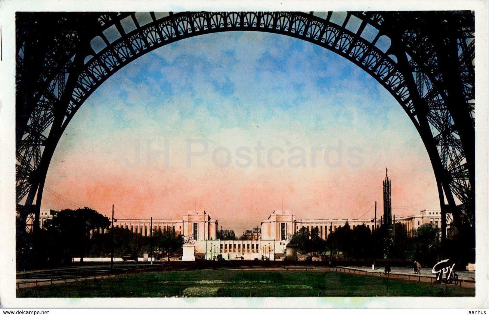 Paris - Le Palais de Chaillot vu sous la Tour Eiffel - 36 - old postcard - 1941 - France - used - JH Postcards
