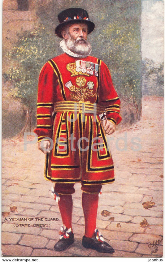 A Yeoman of the Guard - State Dress - old postcard - England - United Kingdom - unused - JH Postcards