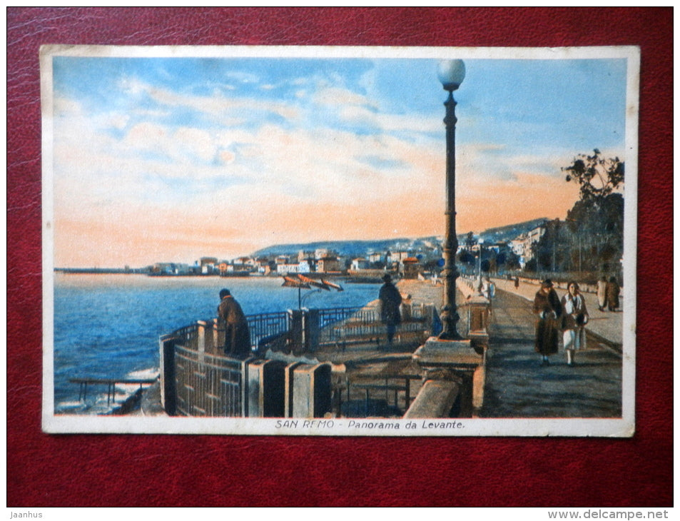 panorama de Levante - view from the east - San Remo - 1933 - Italy - unused - JH Postcards