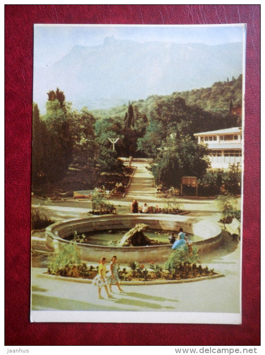 view from Ai-Petri from the Park of sanatorium Marat - Crimea - 1963 - Ukraine USSR - used - JH Postcards