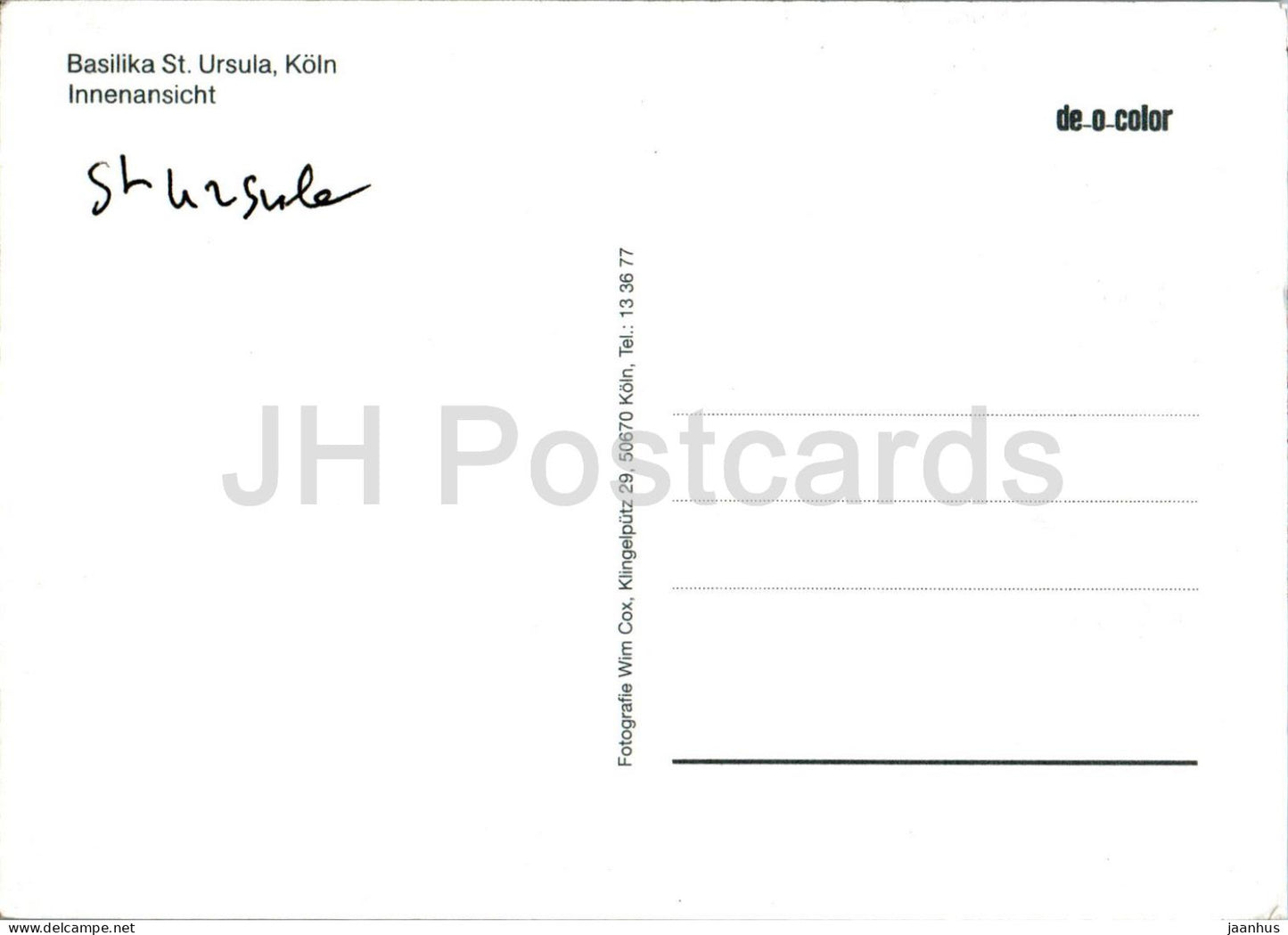 Cologne - Cologne - Basilique Sainte-Ursule - intérieur - cathédrale - Allemagne - inutilisé 