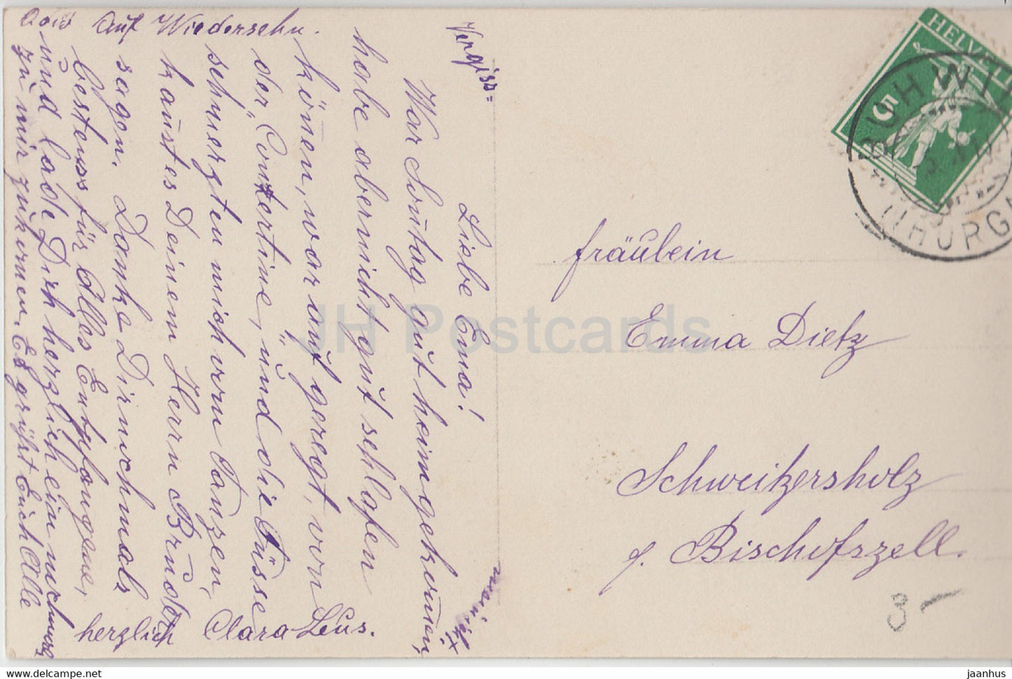 Eine Million der schonsten Grusse sende ich Dir - femme - 3226/5 - carte postale ancienne - Allemagne - utilisé
