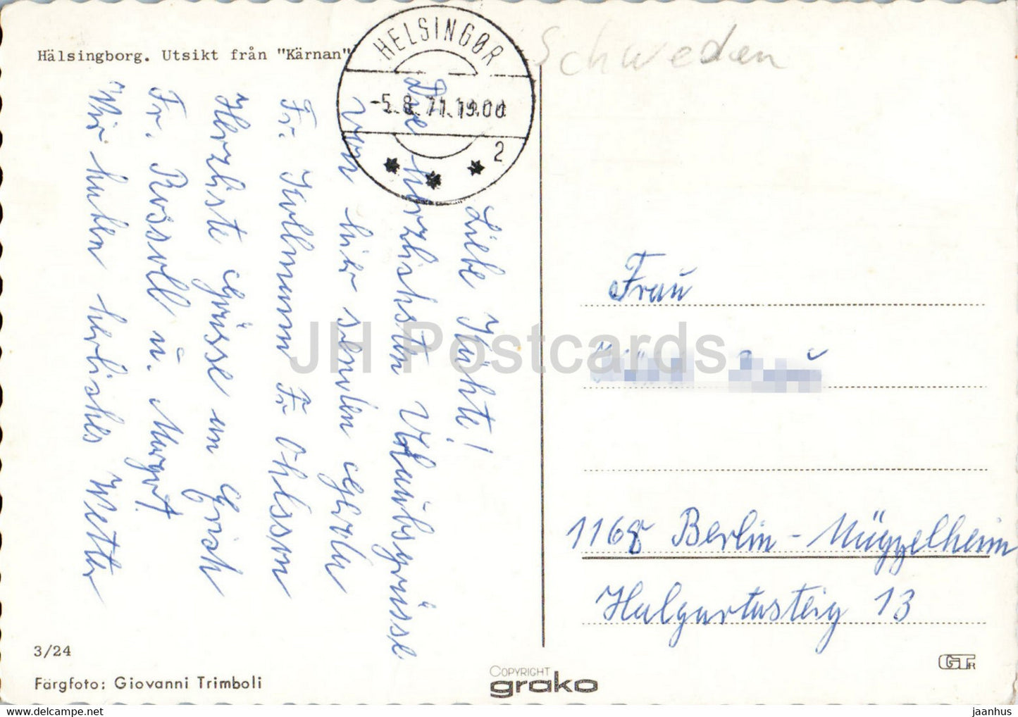 Halsingborg - Utskit fran Karnan - 1971 - Suède - d'occasion