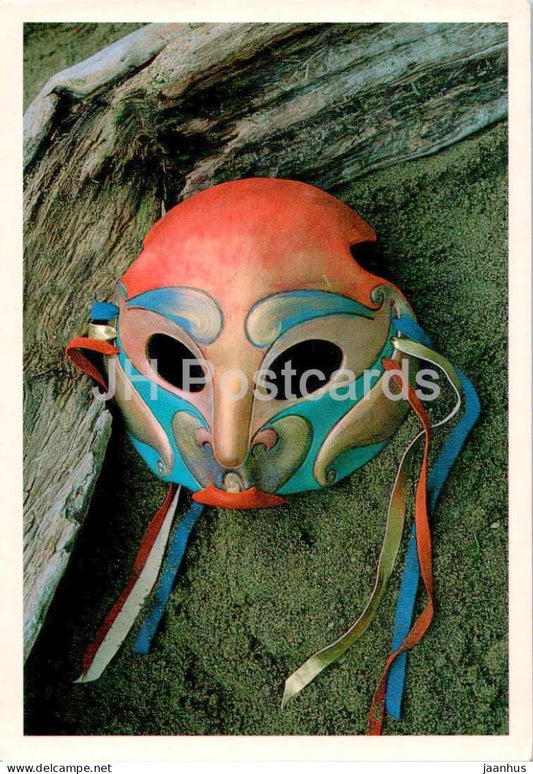 Vittorio Riondato - Il Mercante di Sabbia - Maschera - mask - 1991 - Italy - used - JH Postcards