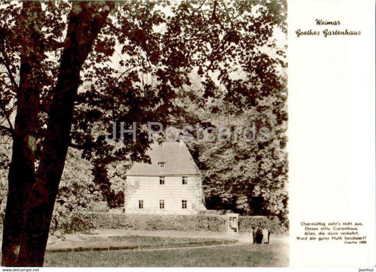 Weimar - Goethes Gartenhaus - 1 - Germany DDR - used - JH Postcards
